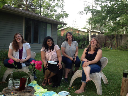 Amanda Hughes, Amrutha Rajiv, Joanne White and Lise St. Denis having summer fun!