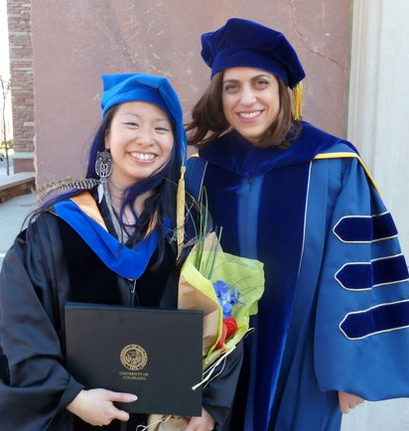 Leysia Palen and Sophia Liu at Liu’s PhD graduation